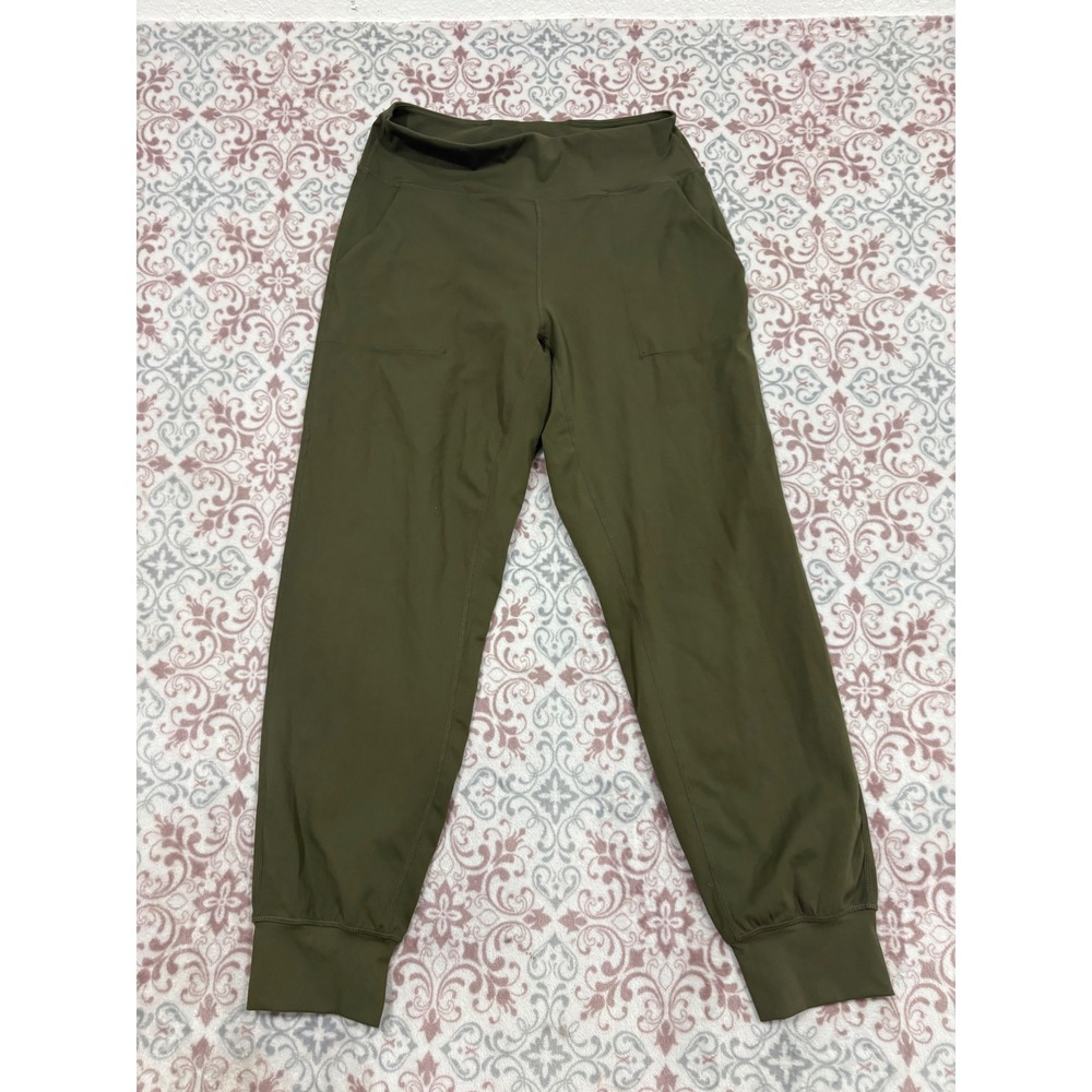 Zella Womens High Waisted Joggers Olive Green Activewear Pants RZ471439MI